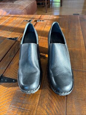 Born Black Leather Slip-On Loafers